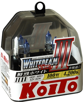 Галогенные лампы KOITO H11 WhiteBeam III (4200K)