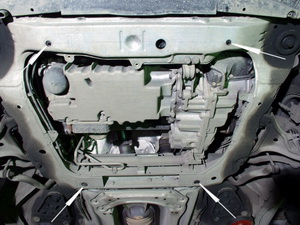 Защита картера VOLVO S60; S80; V70 II все 5-цилиндр. AL (03/2000-2006) (25.0647)