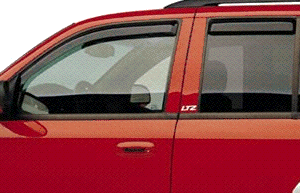 Дефлекторы на двери Toyota Avensis (c 2003г., 4дв.) 4 части (тёмные), EGR (широкие)