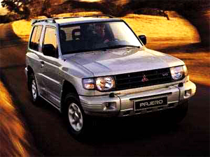 Защита передних фар карбон Mitsubishi Pajero II 1992-2000 (226020CF)