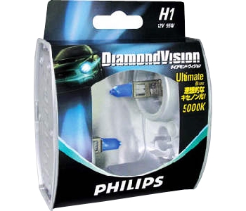 Галогенные лампы Philips H1 Diamond Vision (5000K) (2шт.)