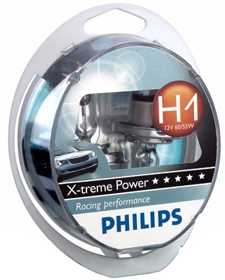Галогенные лампы Philips H1 X-treme Power + 80% (1шт.)