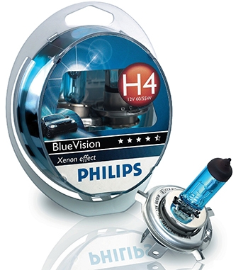 Галогенные лампы Philips H4 Blue Vision (4000K) (2шт.)