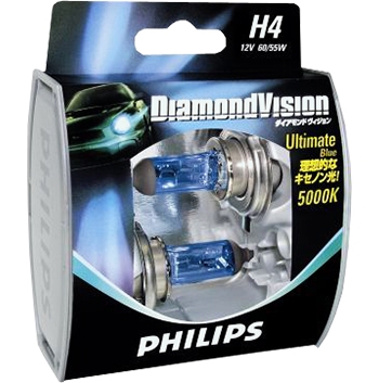 Галогенные лампы Philips H4 Diamond Vision (5000K) (2шт.)