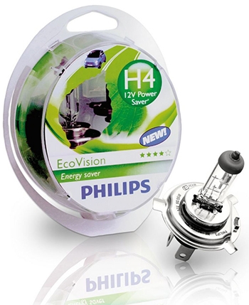 Галогенные лампы Philips H4 Eco Vision +10% (2шт.)