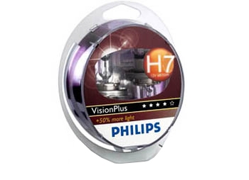 Галогенные лампы Philips H7 VisionPlus + 50% (2шт.)