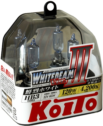 Галогенные лампы KOITO HB3 WhiteBeam III (4200K) P0756W