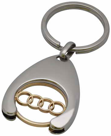 Брелок хромированный с логотипом Audi