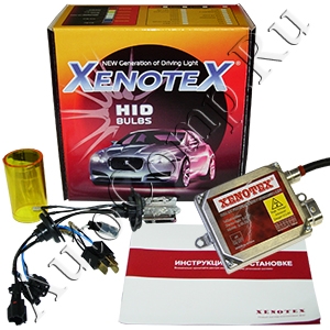 Комплект ксенона Xenotex 9007 (HB5) (8000К) + галоген