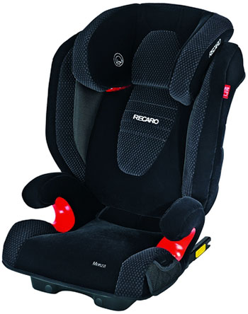 Детское кресло RECARO Monza Seatfix (материал верха Topline Microfibre Black/Aquavit)