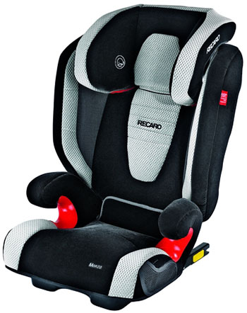 Детское кресло RECARO Monza Seatfix (материал верха Topline Microfibre Black/Silver)