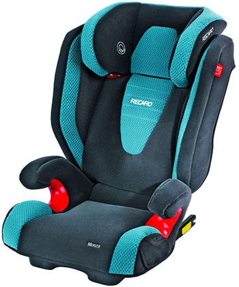 Детское кресло RECARO Monza Seatfix (материал верха Topline Microfibre Grey/Petrol)