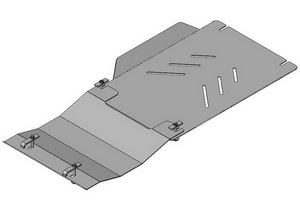Защита картера ISUZU D max V-2,5TD; 3,0TD защита КПП и РК сталь 3мм (2007-) (32.1152)
