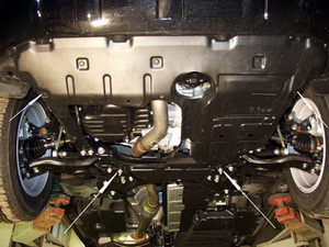 Защита картера TOYOTA RAV 4 V-2,4 с накладкой из нержавейки сталь 3мм (2006-) (24.0878)